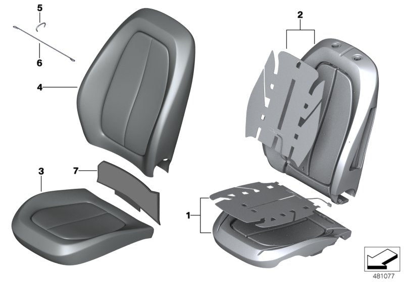 Genuine BMW 52107374626 F46 Cover, Basic Backrest,Imit. Leather,Rght CANBERRABEIGE (Inc. X1 18d, 220d & 220i) | ML Performance US US Car Parts