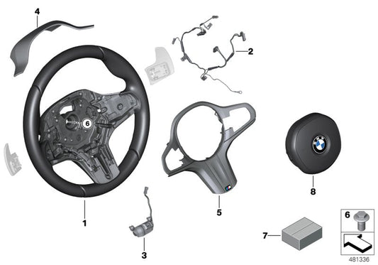 Genuine BMW 32308094546 G01 Sports Steering Wheel Leather (Inc. X3 & X4 M40iX) | ML Performance US US Car Parts