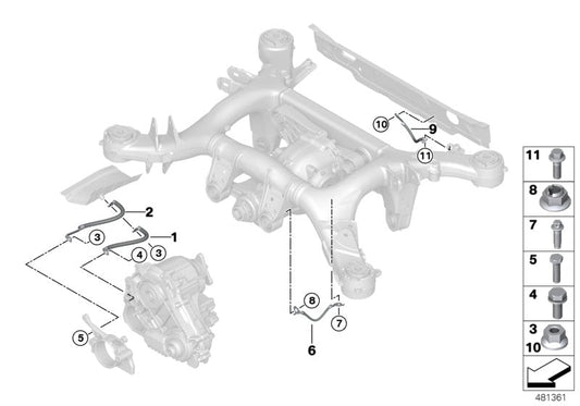 Genuine BMW 12428678876 G20 G21 Emi Cable, Rear Differential (Inc. 330dX, 330i & 330d) | ML Performance US US Car Parts