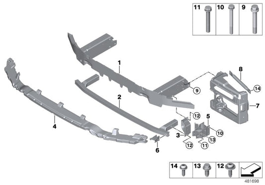 Genuine BMW 51117399966 G01 G02 Adapter, Front Right (Inc. X3) | ML Performance US US Car Parts