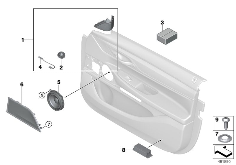 Genuine BMW 65139279635 G16 G11 Mid-Range Speaker High End Sound Sys (Inc. 745LeX, 750LiX 4.4 & 740i) | ML Performance US US Car Parts