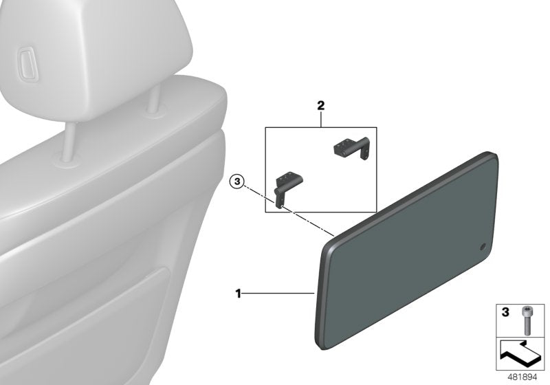 Genuine BMW 65509384086 G11 Rear-Compartment Display Captains Chair 10,2" SCHWARZ (Inc. 730LdX, 730i & M760LiX) | ML Performance US US Car Parts