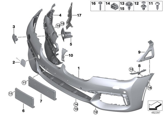Genuine BMW 51138075376 Baseplate For License Plate M/ CHN (Inc. 750LiX 4.0, 750iX & 740Li) | ML Performance US US Car Parts