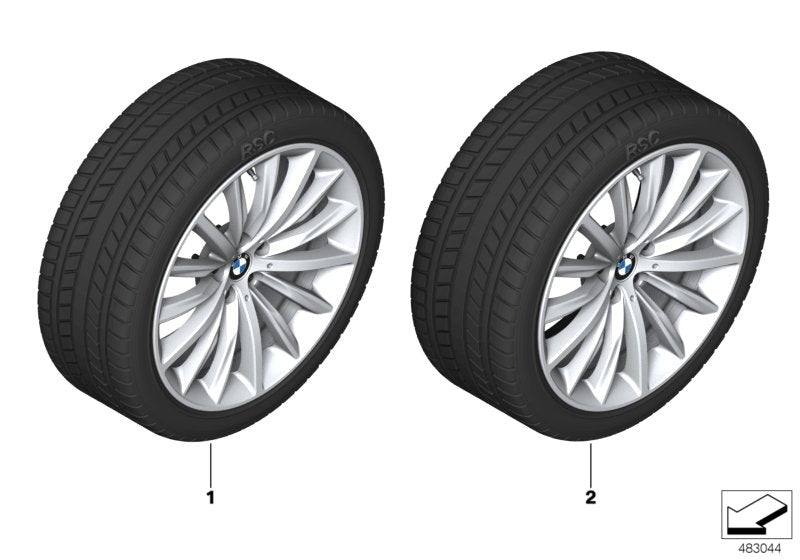 Genuine BMW 36110049283 G30 G31 Rdc Wheel & Tire Set, Winter Light Alloy 245/40R19 98V (Inc. 540iX, M550dX & 540dX) | ML Performance US US Car Parts