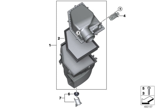 Genuine BMW 13718580430 G02 G05 G01 Bracket For Intake Noise Attenuator (Inc. X3) | ML Performance US US Car Parts