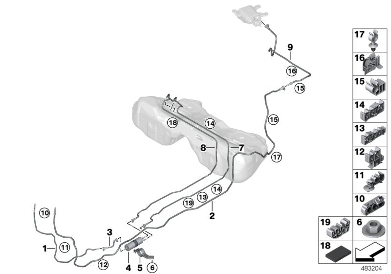 Genuine BMW 16127440396 F93 G16 G14 Scavenging Line Rear (Inc. 840iX, 840i & M8) | ML Performance US US Car Parts