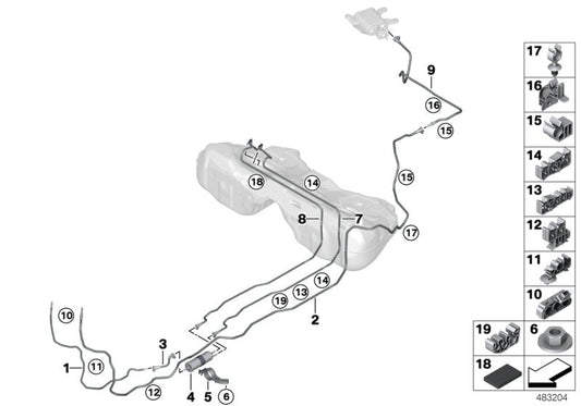 Genuine BMW 16127440396 F93 G16 G14 Scavenging Line Rear (Inc. 840iX, 840i & M8) | ML Performance US US Car Parts