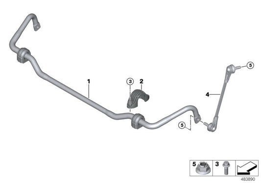 Genuine BMW 31306890581 G21 G29 G20 Stabilizer Support (Inc. 318d, 320dX & 320i 1.6) | ML Performance US US Car Parts