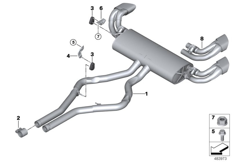 Genuine BMW 18307535438 E71 E72 Rep. Kit For Exhaust Flap (Inc. X6 50iX & Hybrid X6) | ML Performance US US Car Parts