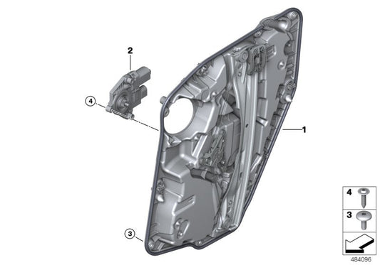 Genuine BMW 51357932238 G05 Carrier, Door Rear Right (Inc. X5) | ML Performance US US Car Parts