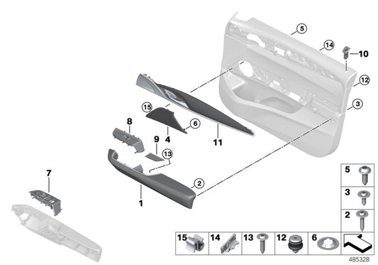 Genuine BMW 51419460213 G32 Trim, Door, Fineline, Front Left (Inc. 620d, 620dX & 630dX) | ML Performance US US Car Parts
