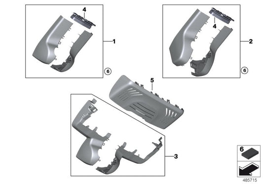Genuine BMW 51166847275 G01 G02 Cover Cap Mirror ELFENBEIN (Inc. X3) | ML Performance US US Car Parts