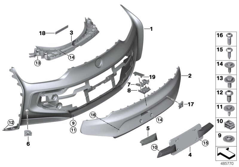 Genuine BMW 51127417790 I15 I12 Set Of Pdc Retainers, Inside Rear (Inc. i8) | ML Performance US US Car Parts