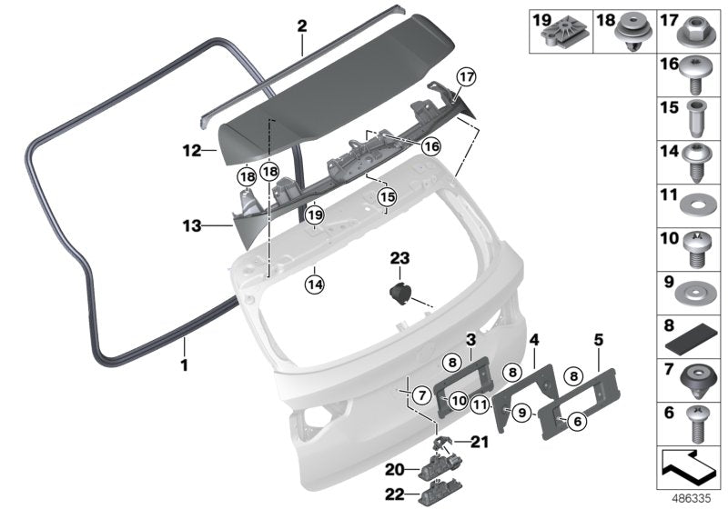 Genuine BMW 51248082246 Spoiler Upper Shell Primed (Inc. X3 M) | ML Performance US US Car Parts