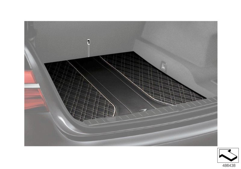 Genuine BMW 51472451765 G11 Floor Mat Exklusiv SCHW./BEIGE (Inc. 750dX, 730i & 750LdX) | ML Performance US US Car Parts