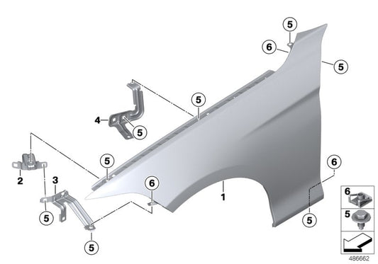 Genuine BMW 41009623267 Side Panel, Front Left PHEV (Inc. 330e) | ML Performance US US Car Parts