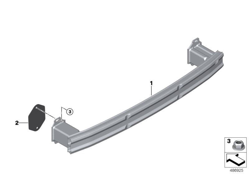 Genuine BMW 51127426444 F39 Carrier, Bumper Rear (Inc. X2) | ML Performance US US Car Parts