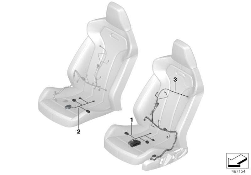 Genuine BMW 61129436221 G20 G21 Wiring Set Seat Right (Inc. 330i, 320dX & 330e) | ML Performance US US Car Parts