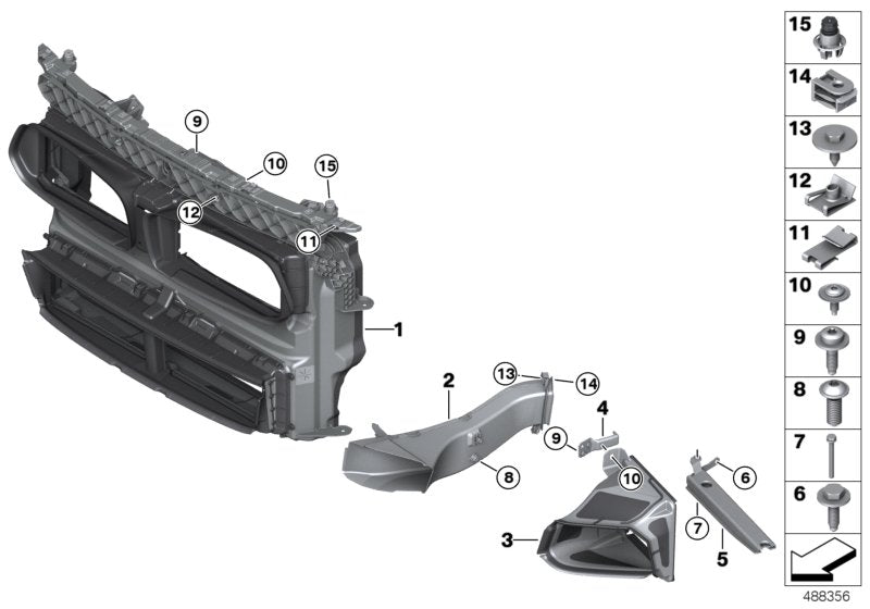 Genuine BMW 51747426483 F39 Air Duct, Brake, Left (Inc. X2) | ML Performance US US Car Parts