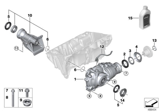 Genuine BMW 31508487444 G07 G02 G01 Final Drive (Front Axle) I=3,231 (Inc. X4 30dX, X3 30iX & X7 M50dX) | ML Performance US US Car Parts