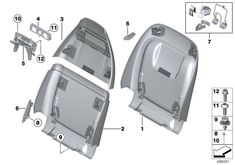 Genuine BMW 52108072196 G07 G06 F90 Rear Section, Comfort Seat, Upper RSE (Inc. X7 M50iX, X5 45eX & X6 M50dX) | ML Performance US US Car Parts
