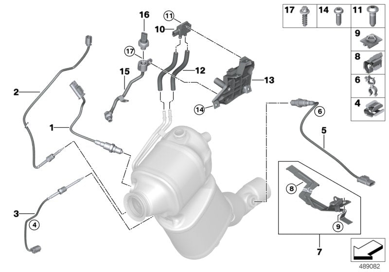 Genuine BMW 13628593852 G14 G02 G31 Oxygen Sensor L=510 (Inc. 320d, 525d & X3 18d) | ML Performance US US Car Parts