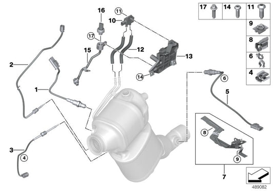 Genuine BMW 13628593852 G14 G02 G31 Oxygen Sensor L=510 (Inc. 320d, 525d & X3 18d) | ML Performance US US Car Parts