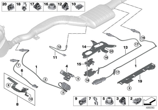 Genuine BMW 13628573934 G15 G20 G02 Bracket, Nox / Sensor Pm Cable (Inc. 840iX, 840i & 330d) | ML Performance US US Car Parts