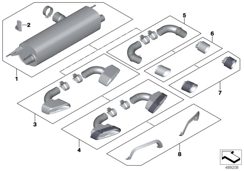 Genuine BMW 18302449940 G32 Set Of Exhaust Tailpipes M PERFORMANCE (Inc. 630i) | ML Performance US US Car Parts