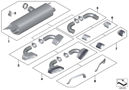 Genuine BMW 18302449940 G32 Set Of Exhaust Tailpipes M PERFORMANCE (Inc. 630i) | ML Performance US US Car Parts