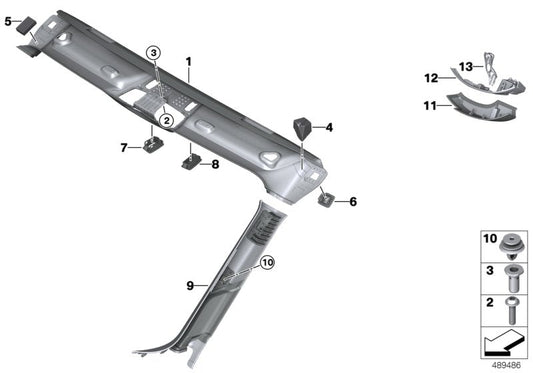 Genuine BMW 51437465445 I15 Linkage Aperture Flap Left (Inc. i8) | ML Performance US US Car Parts