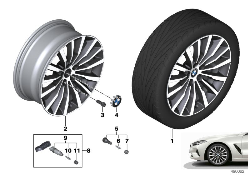 Genuine BMW 36116884206 G14 G16 G15 Light Alloy Rim Ferricgrey 8JX19 ET:26 (Inc. 840dX, 840i & M850iX) | ML Performance US US Car Parts