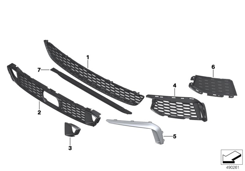 Genuine BMW 51118074255 G32 Grill, Air Intake, Center -M- (Inc. 630iX, 640iX & 640i) | ML Performance US US Car Parts