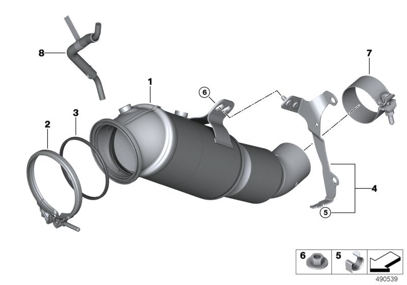 Genuine BMW 18328660990 Exch Catalytic Converter Close To Engine EU6 (Inc. X5)