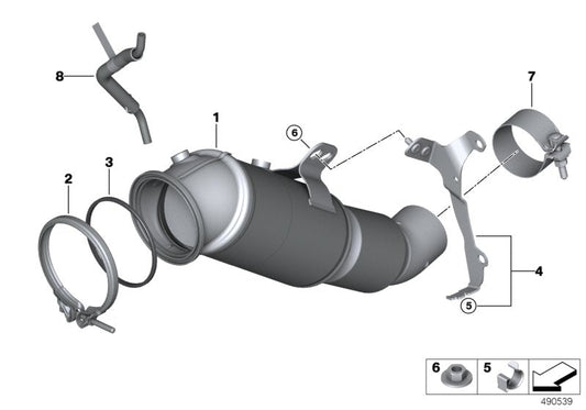 Genuine BMW 18328660990 Exch Catalytic Converter Close To Engine EU6 (Inc. X5)