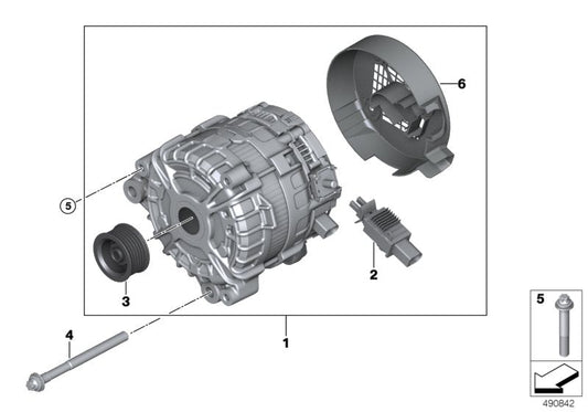 Genuine BMW 12318635482 G14 G16 Cover Cap, Alternator (Inc. 520d, 540i & 530d) | ML Performance US US Car Parts