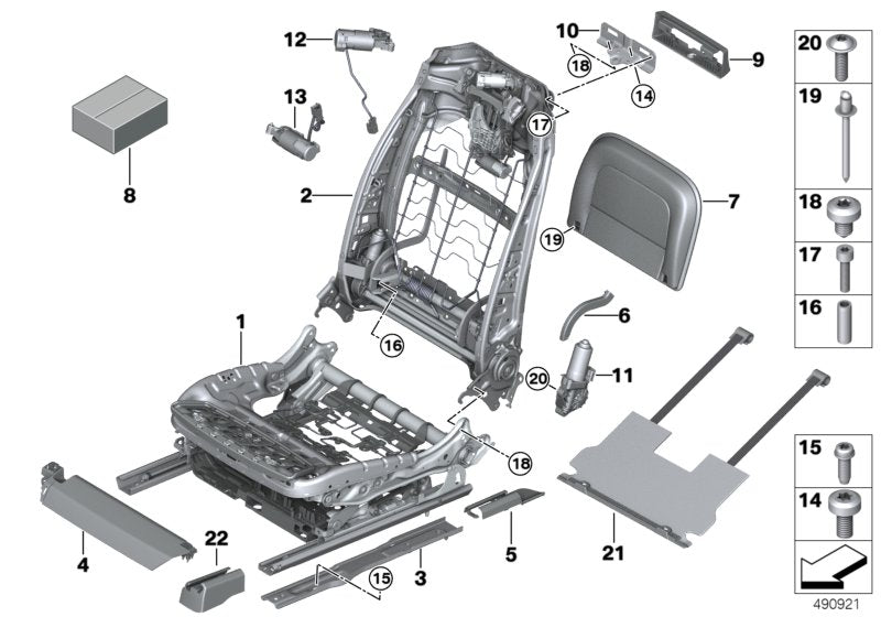 Genuine BMW 52107412247 Cover, Seat Rail, Rear Left SCHWARZ (Inc. 750LiX, 750iX & 740Li) | ML Performance US US Car Parts