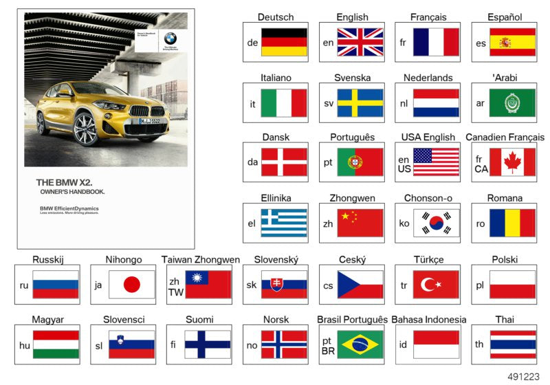 Genuine BMW 01402896390 F39 Owner's Manual For F39 ENUS (Inc. X2) | ML Performance US US Car Parts