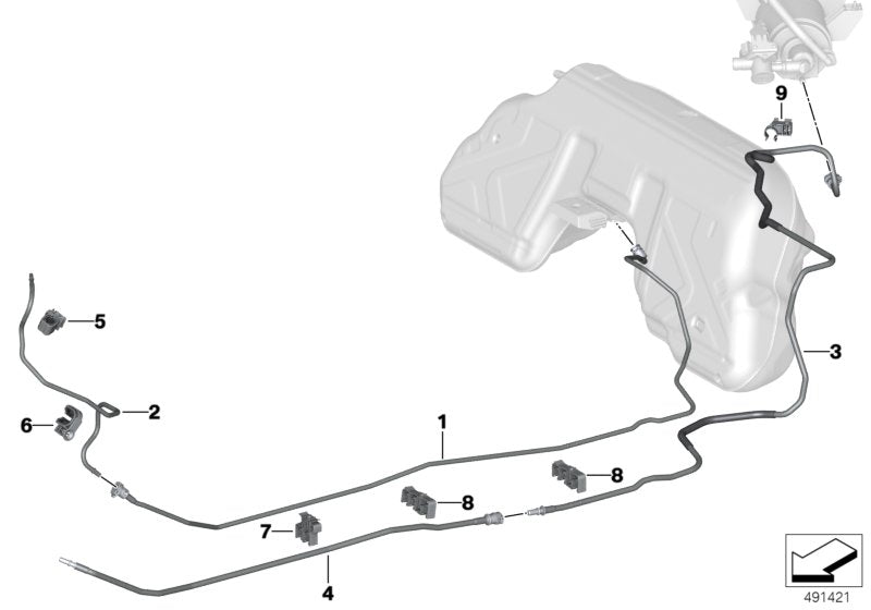 Genuine BMW 16127467091 G29 Front Fuel Feed Line (Inc. Z4 M40i, Z4 30i & Z4 20i) | ML Performance US US Car Parts