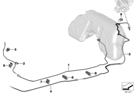 Genuine BMW 16127467091 G29 Front Fuel Feed Line (Inc. Z4 M40i, Z4 30i & Z4 20i) | ML Performance US US Car Parts