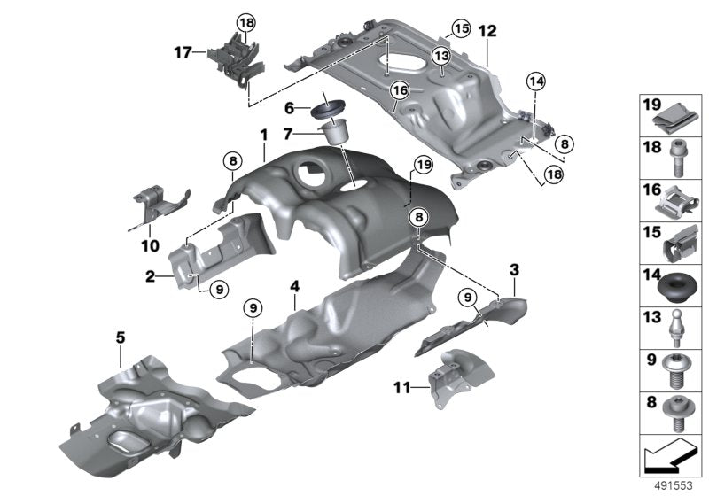 Genuine BMW 11658747929 F93 F92 F91 Heat Shield, Turbocharger, Upper RDE2 (Inc. M8) | ML Performance US US Car Parts
