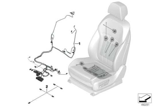 Genuine BMW 61128714227 G05 G07 Wiring Set Seat Right (Inc. X5) | ML Performance US US Car Parts