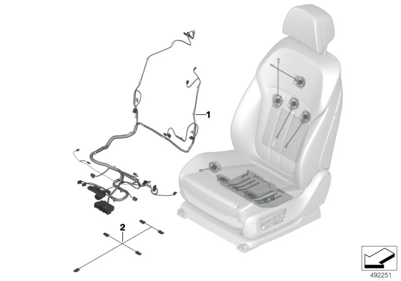 Genuine BMW 61129442944 G16 Wiring Set Seat Left (Inc. 840dX, 840i & 840iX) | ML Performance US US Car Parts