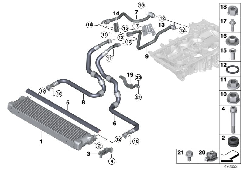 Genuine BMW 17228746756 F93 F92 F91 Engine Oil Cooler (Inc. M8) | ML Performance US US Car Parts