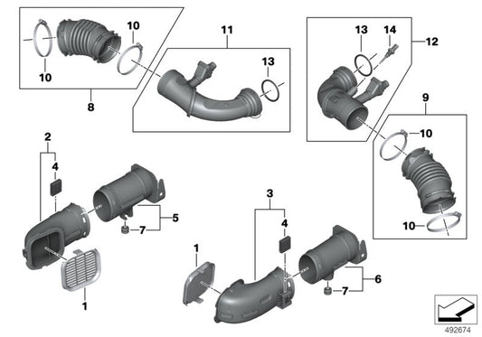 Genuine BMW 13717934482 G14 G16 G15 Rubber Boot ZYL. 1-4 (Inc. 750LiX, 750iX & M850iX) | ML Performance US US Car Parts