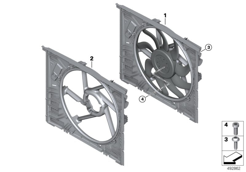 Genuine BMW 17428477382 G20 Fan Shroud 1000W (Inc. M340i, M340iX & 330e) | ML Performance US US Car Parts