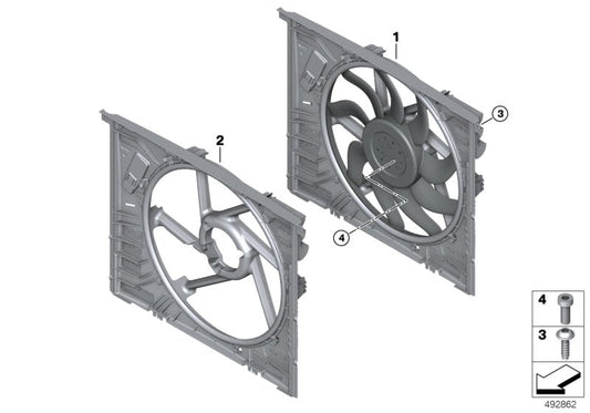 Genuine BMW 17428477382 G20 Fan Shroud 1000W (Inc. M340i, M340iX & 330e) | ML Performance US US Car Parts