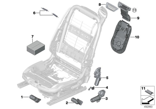 Genuine BMW 52107309659 F83 Drive, Seat Angle Adjustment Left (Inc. 650i, Dawn & M6) | ML Performance US US Car Parts