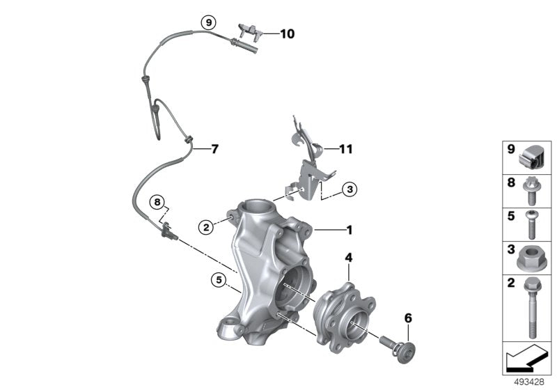 Genuine BMW 31216877148 G20 G21 Swivel Bearing, Camber Correction, Right AWD MINUS (Inc. 330dX, 320iX & 330iX) | ML Performance US US Car Parts