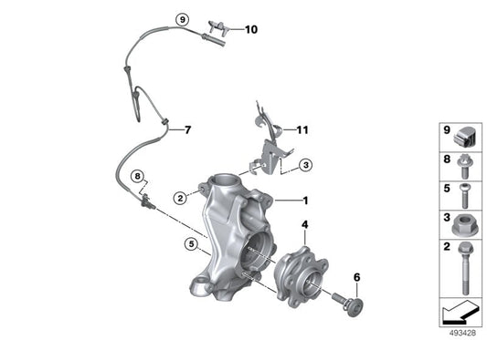 Genuine BMW 31216877148 G20 G21 Swivel Bearing, Camber Correction, Right AWD MINUS (Inc. 330dX, 320iX & 330iX) | ML Performance US US Car Parts